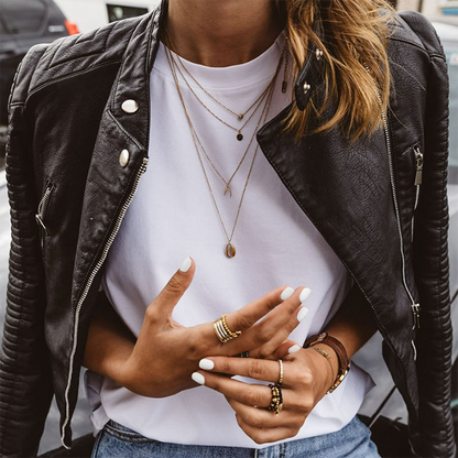 Faux Leather Biker Jacket with Zip Details for Women 1