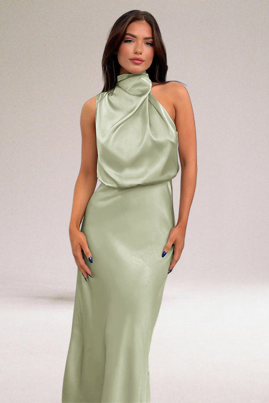 Flavia | Glamorous Dress with Halter Neckline 0