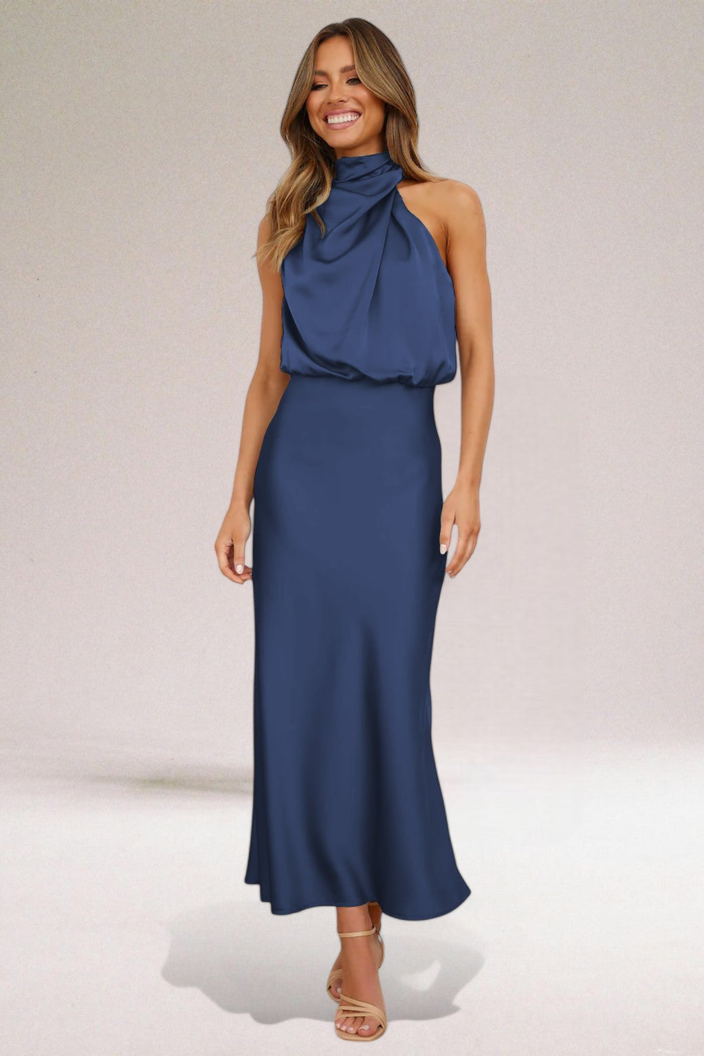 Flavia | Glamorous Dress with Halter Neckline 3