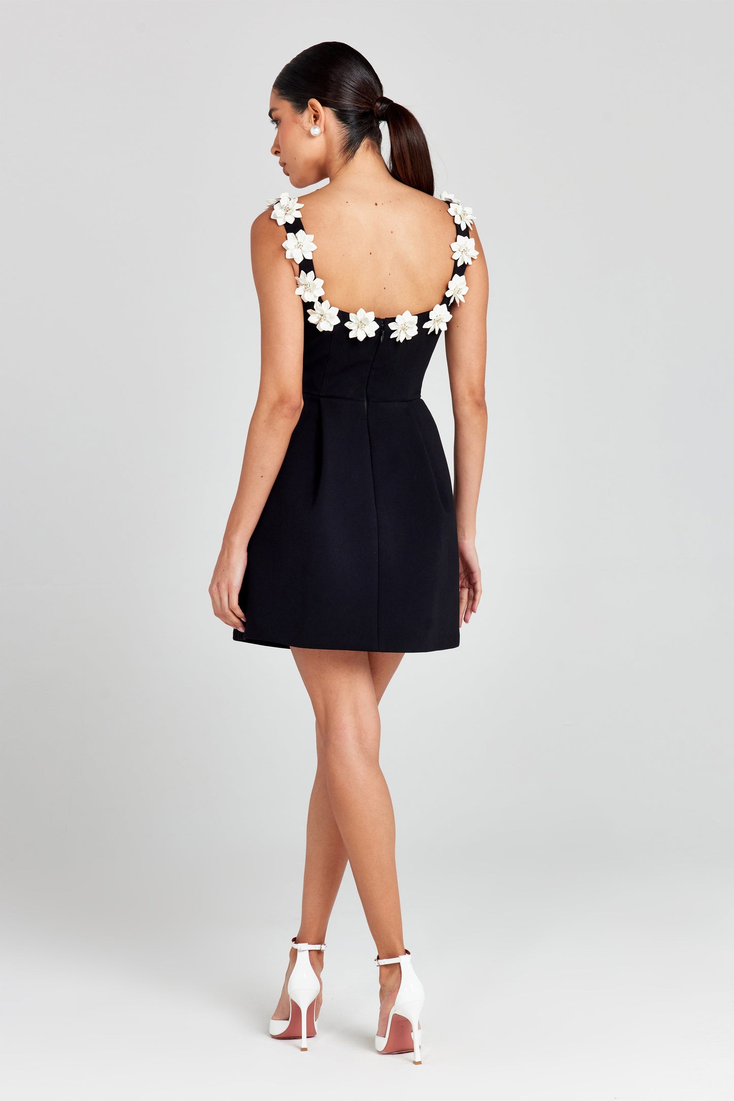 Floral Appliqué Mini Dress 3