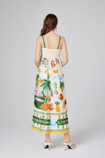 Floral Beach Summer Maxi Dress 1
