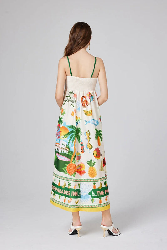 Floral Beach Summer Maxi Dress 1