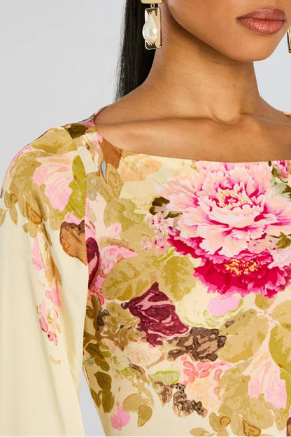 Floral Bell Sleeve Maxi Dress 5