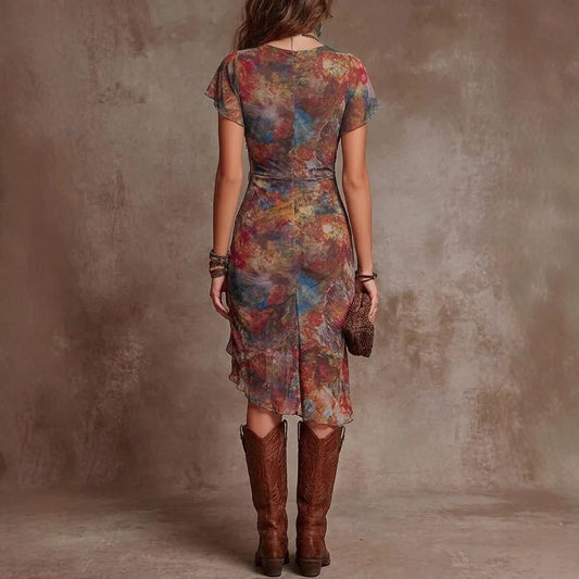 Floral Bodycon Dress – Elegant V-Neck Summer Wedding Guest Essential 2