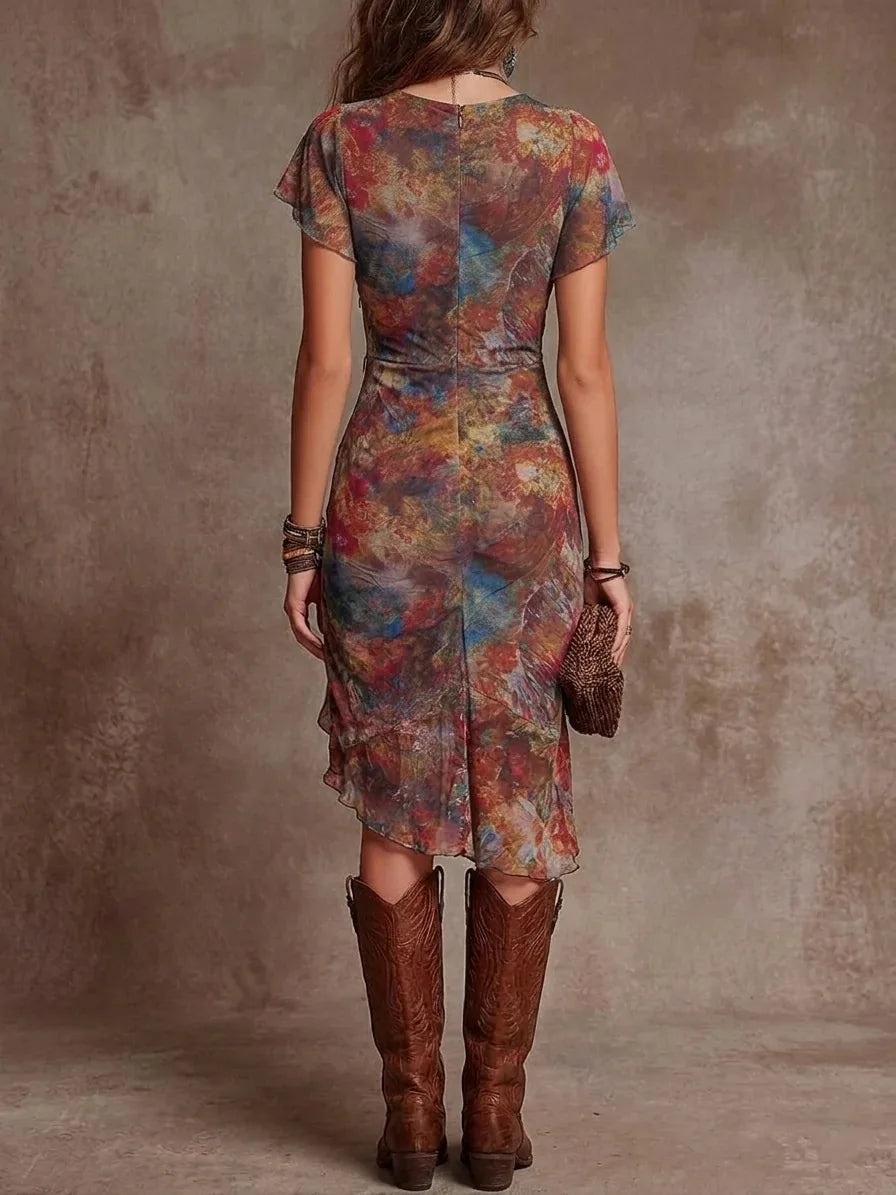 Floral Bodycon Dress – Elegant V-Neck Summer Wedding Guest Essential 5