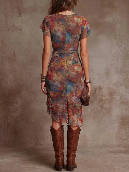 Floral Bodycon Dress – Elegant V-Neck Summer Wedding Guest Essential 5