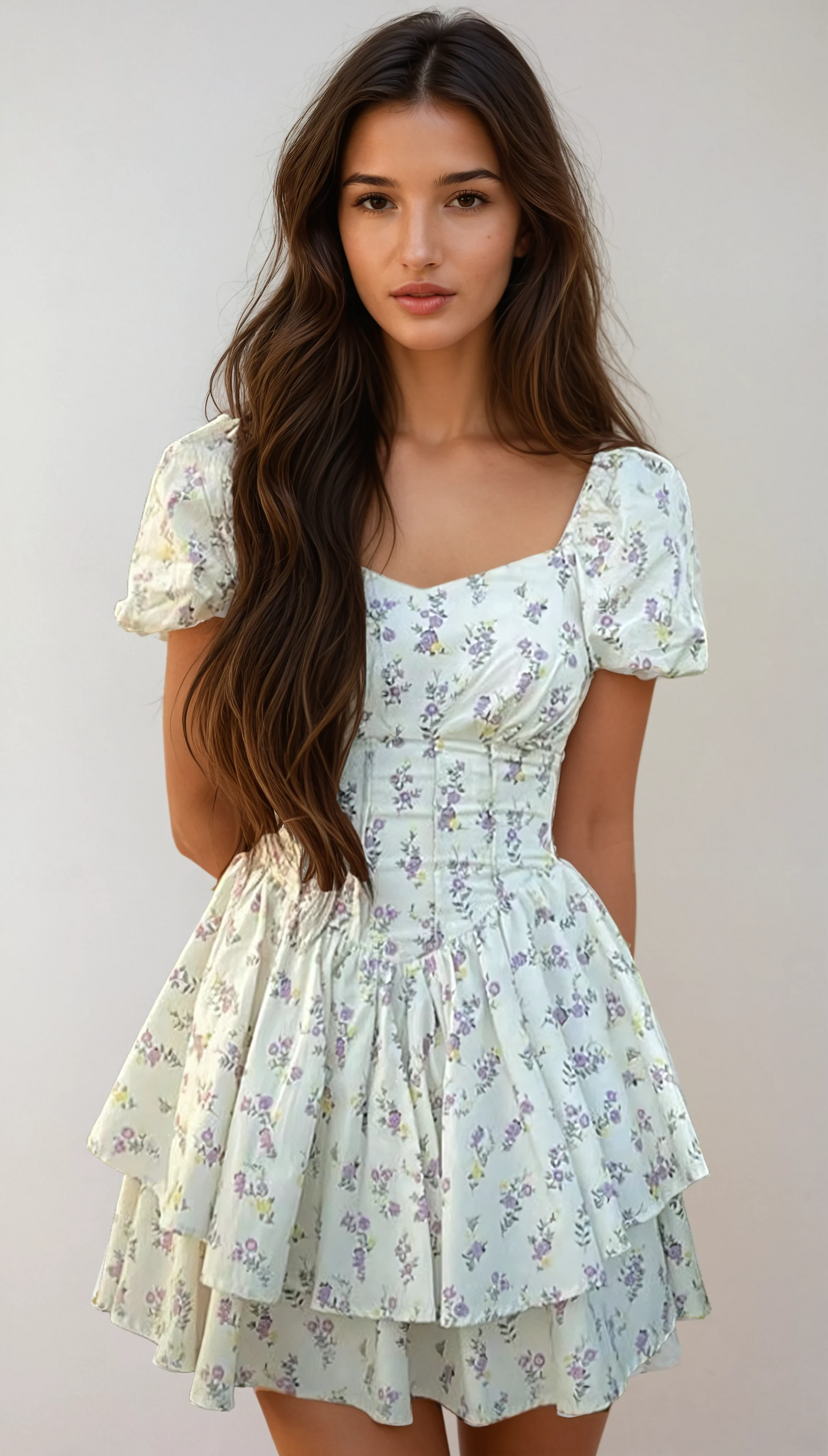 Floral Corset Mini Dress 1