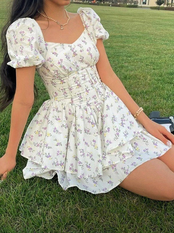 Floral Corset Mini Dress 3