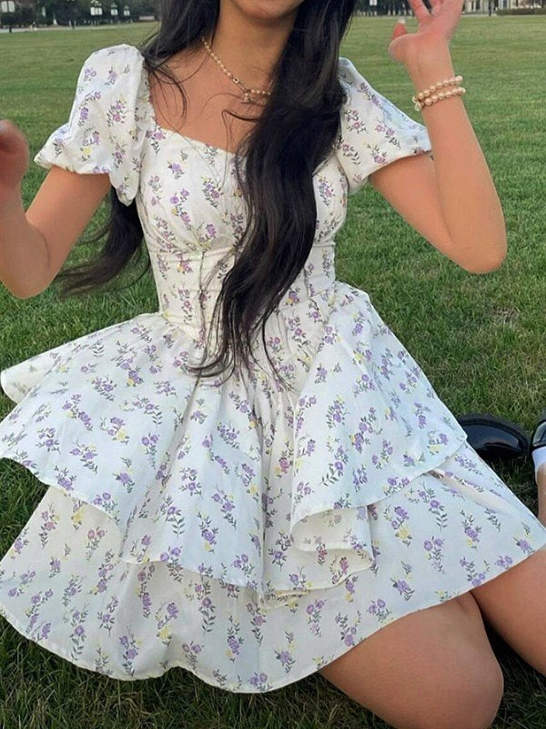 Floral Corset Mini Dress 4