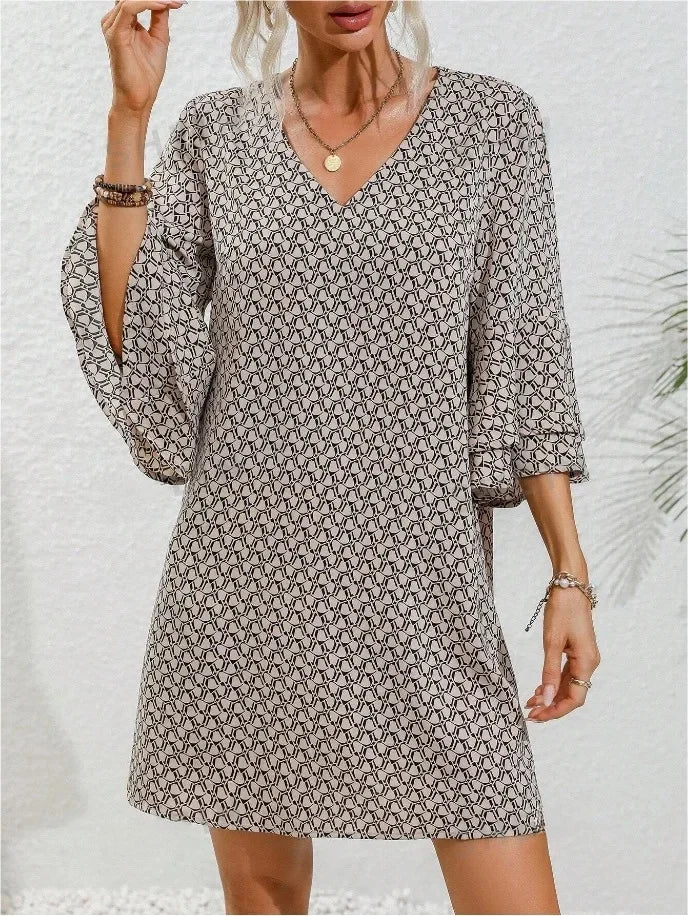 Floral Elegance Double-Layer Dress – Playful Flare Sleeves for Summer Gatherings 0