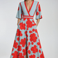 Floral V-Neck Maxi Dress 0