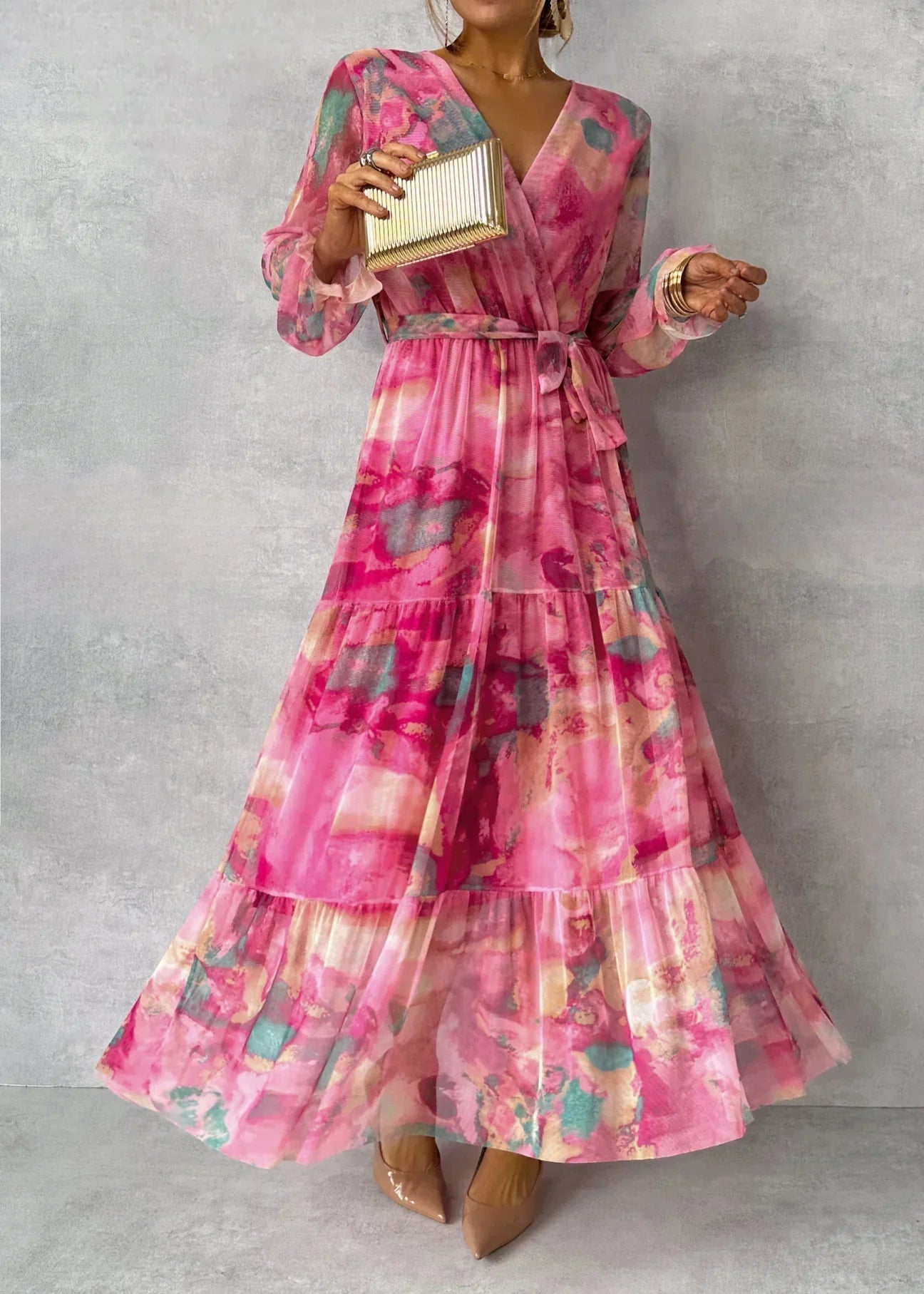 Floral Wrap Maxi Dress 2