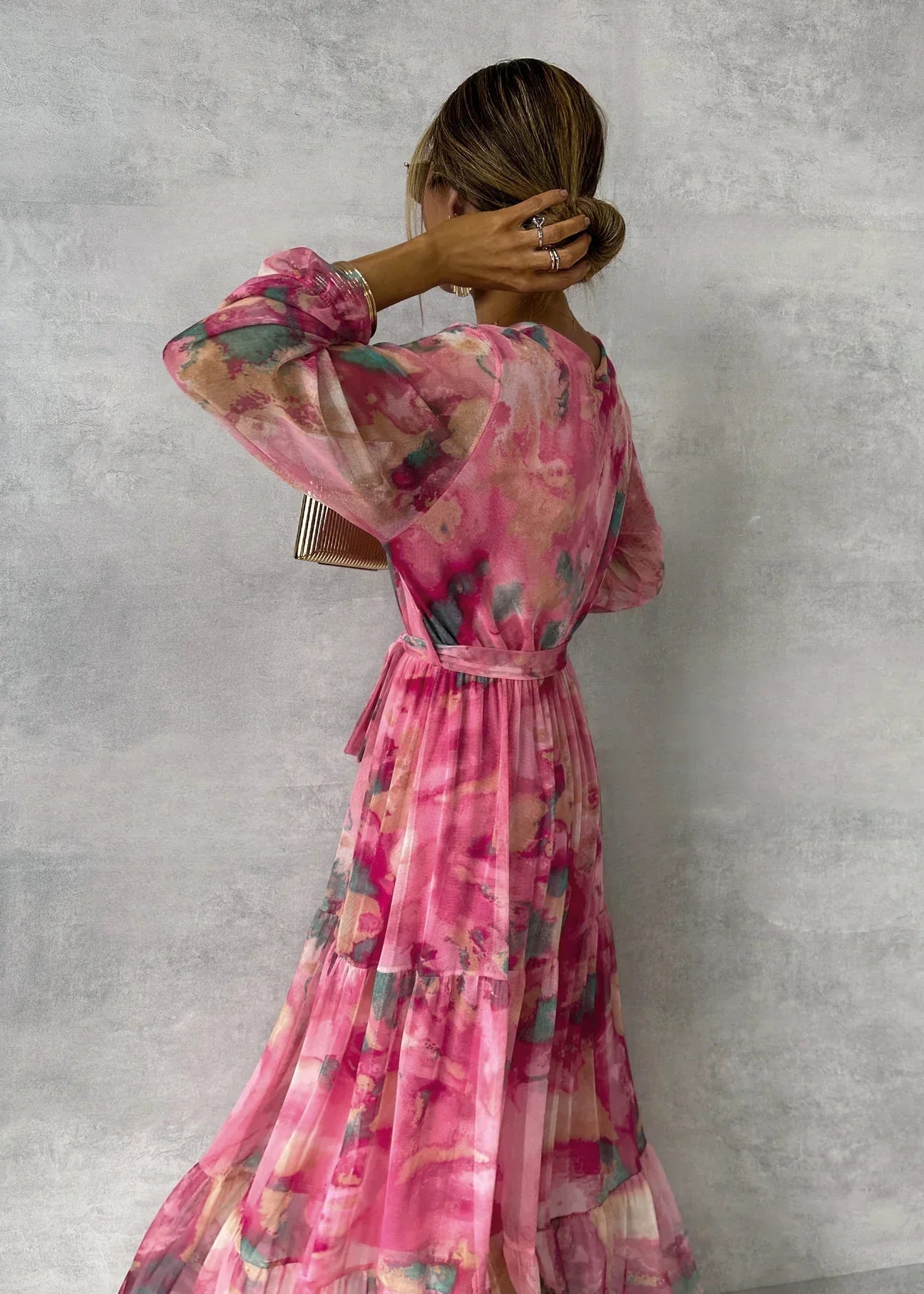 Floral Wrap Maxi Dress 3