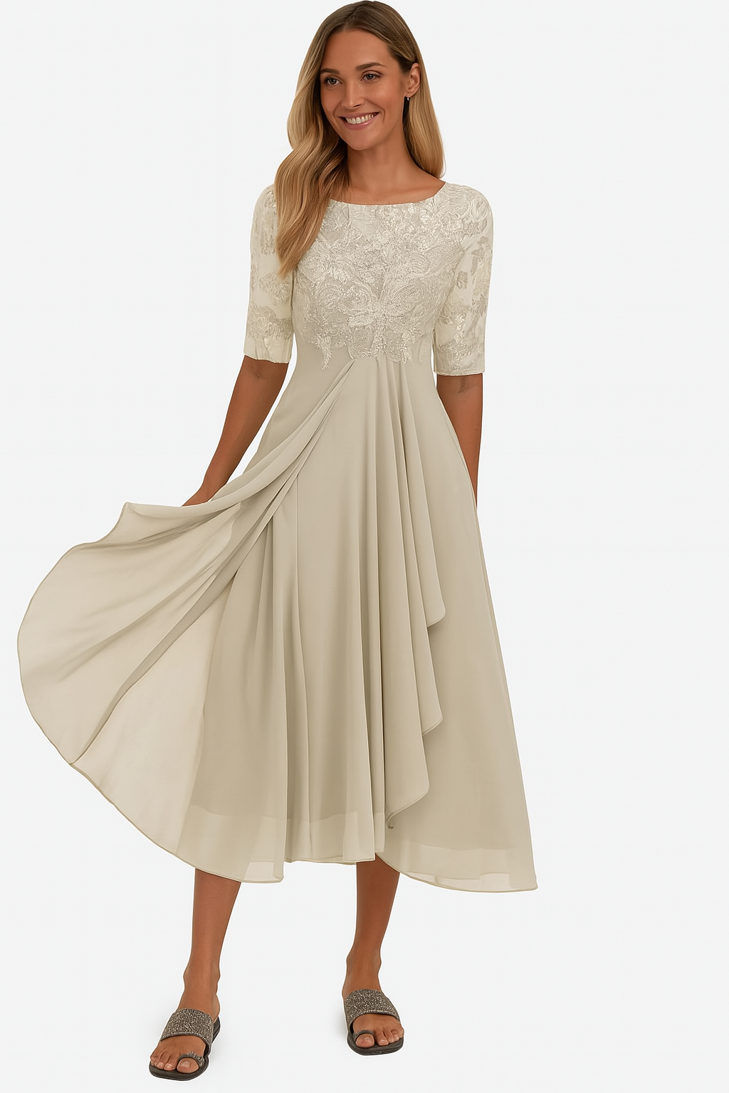 Florence | Women’s Summer A Line Midi Dress 0