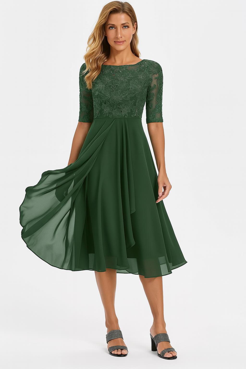 Florence | Women’s Summer A Line Midi Dress 2