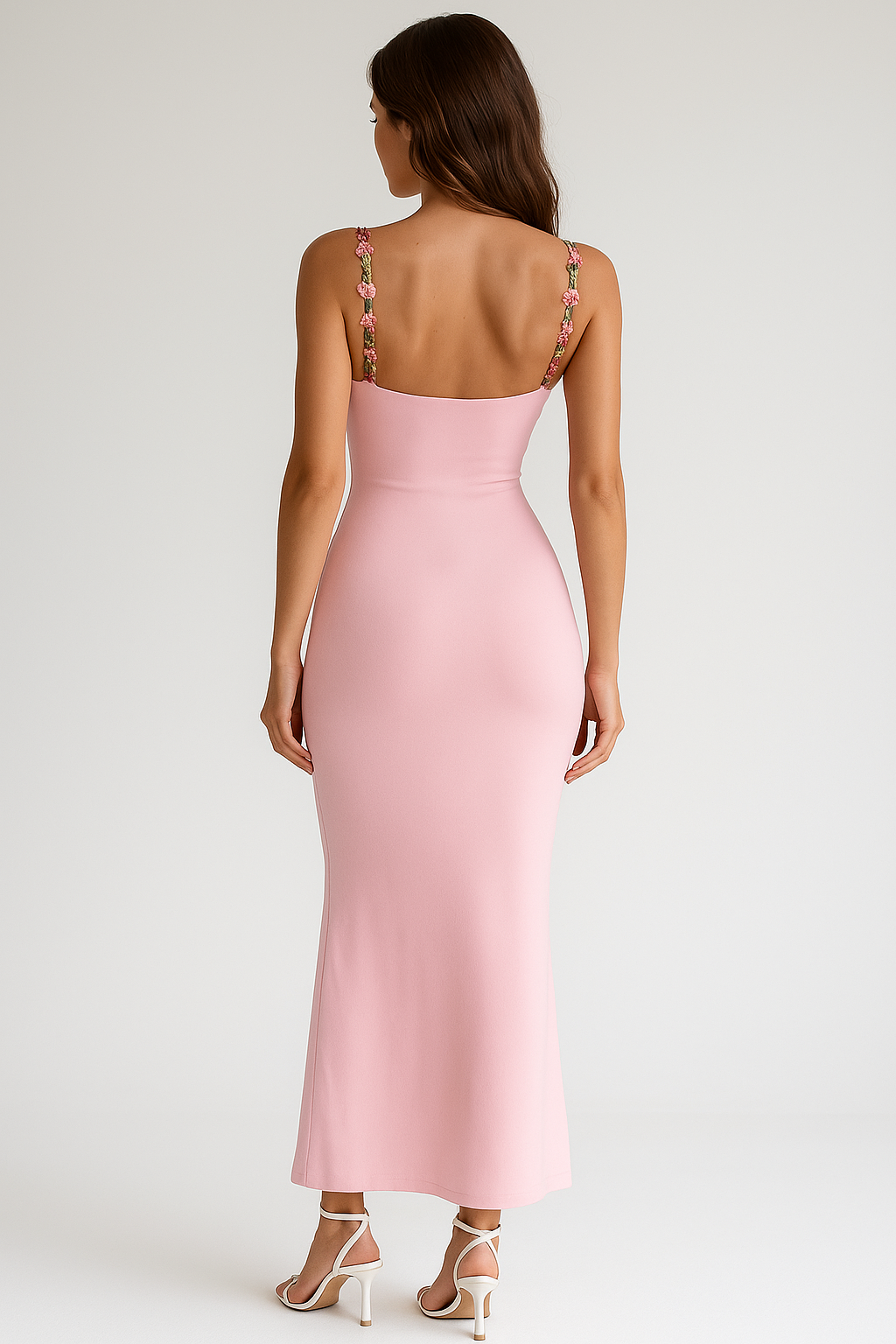 Flower Embroided Maxi Dress 1