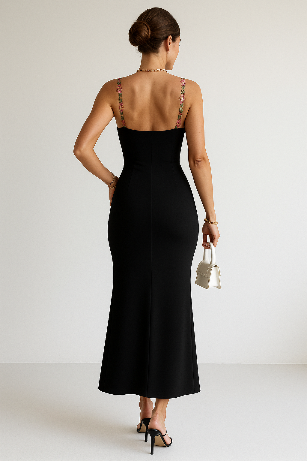 Flower Embroided Maxi Dress 4