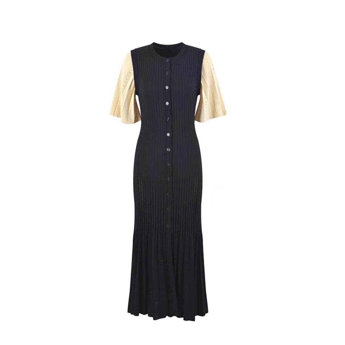 French A-Line Summer Dress – Openwork Design for Effortless Elegance 5