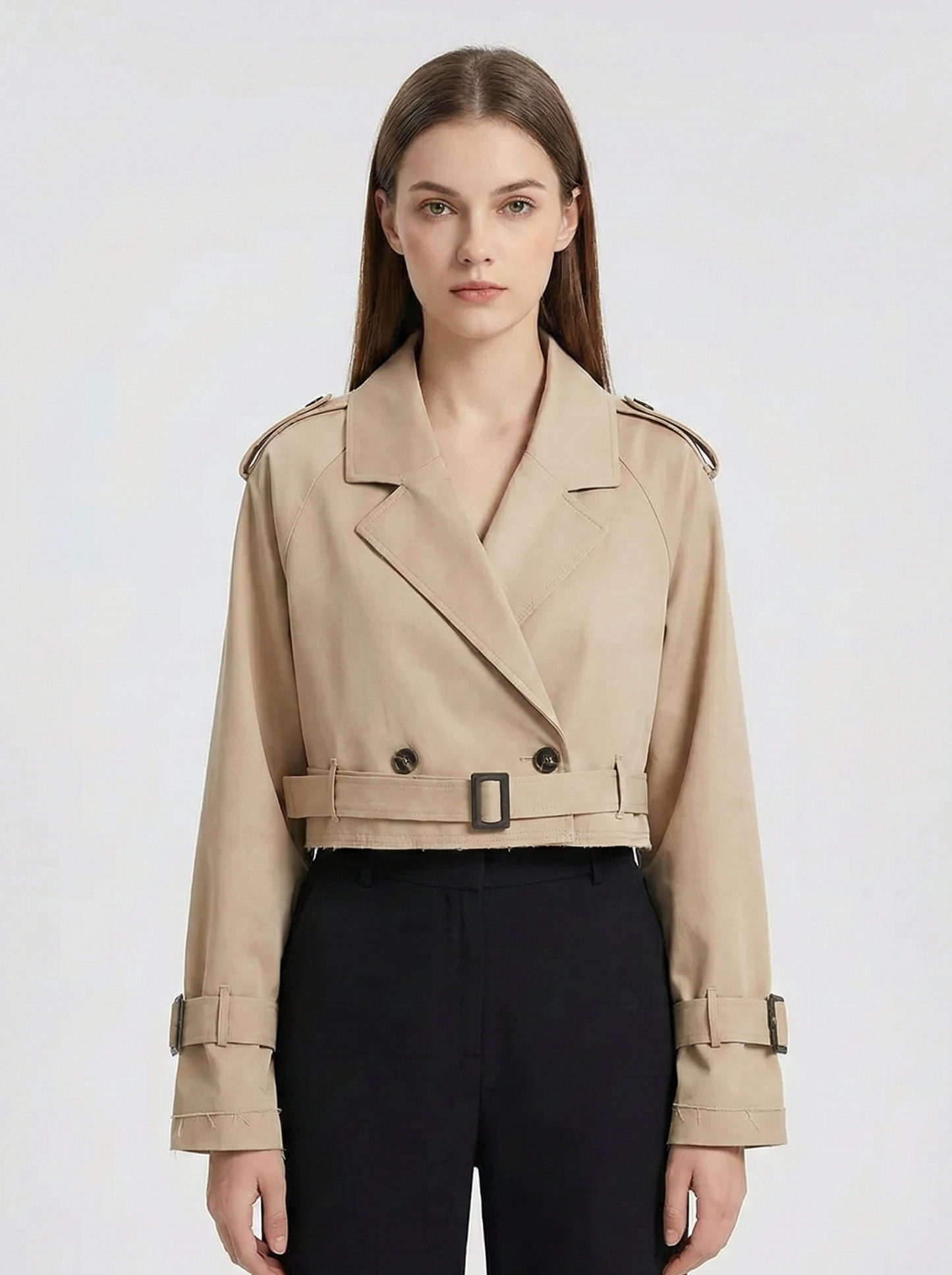Gekürzte Trenchcoat-Jacke