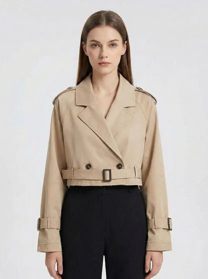 Gekürzte Trenchcoat-Jacke