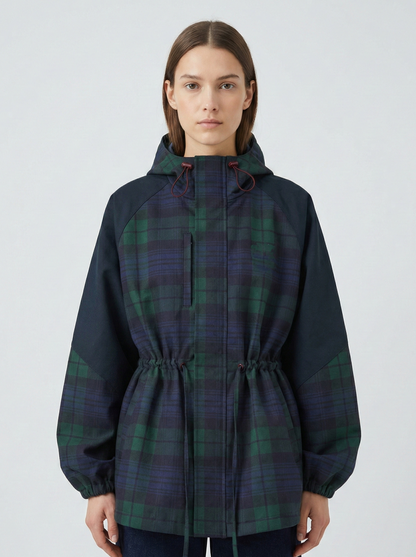 Oversized Hooded Jacket with Adjustable Waist