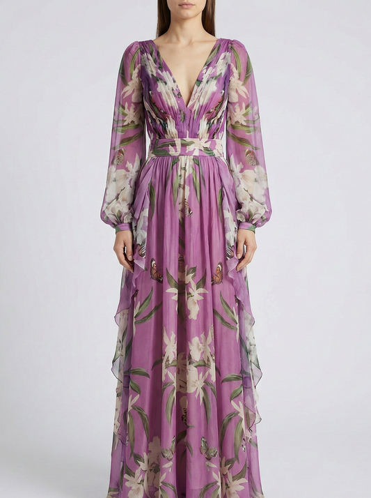 Romantic Floral Summer Maxi Dress
