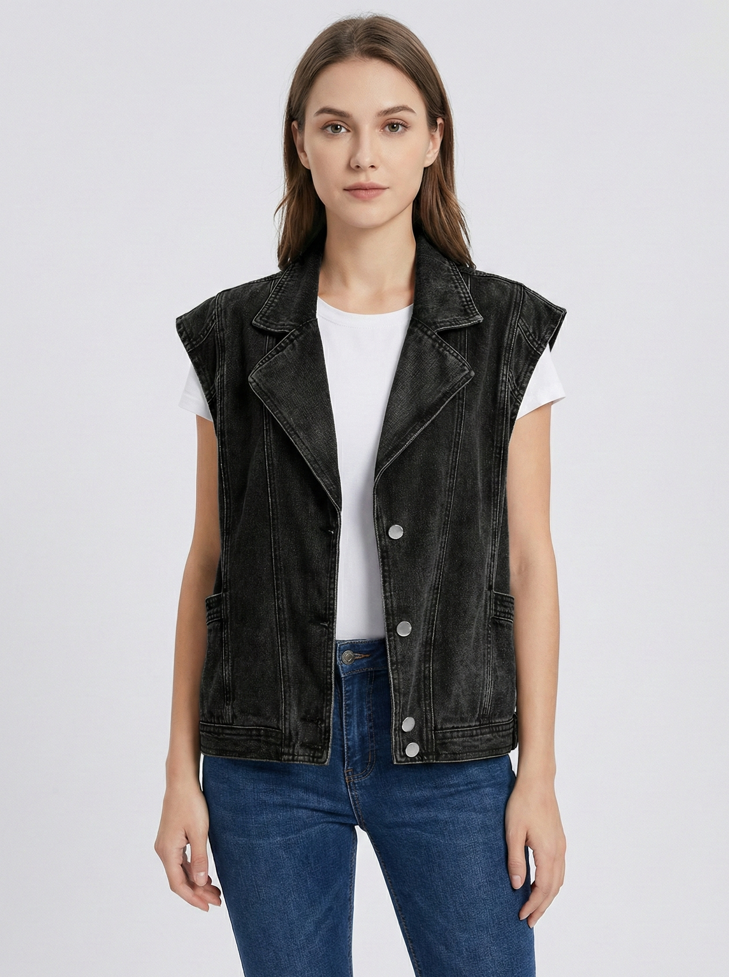 Sleeveless Denim Jacket