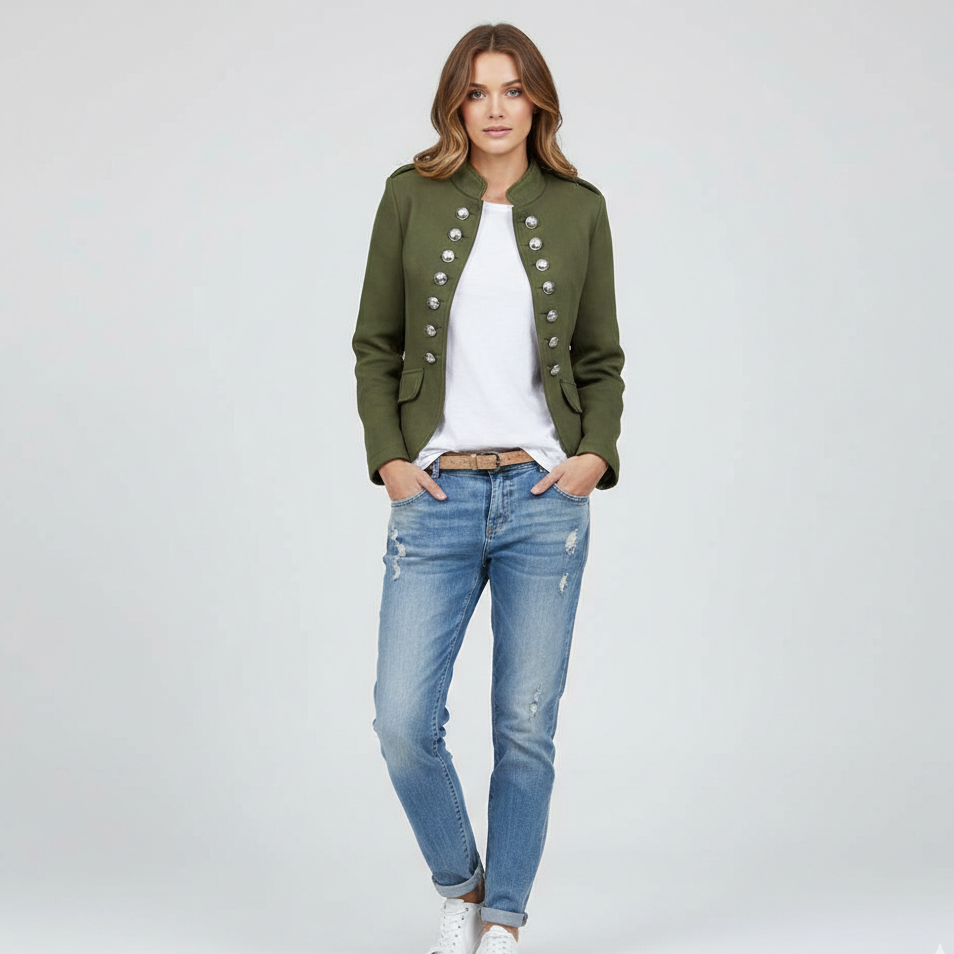 Everyday Blazer With Stand Up Collar For Women