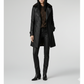 Women's Elegant Faux Leather Trench Coat