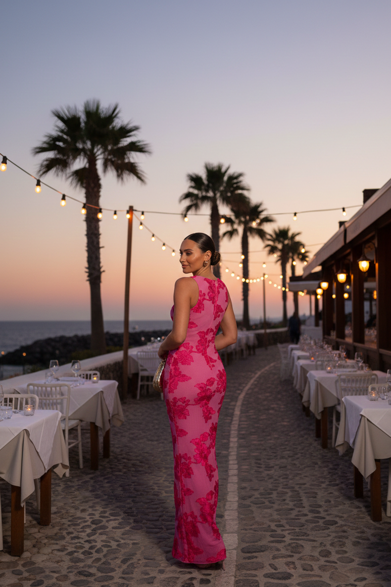 Floral Embroidered Sleeveless Maxi Dress