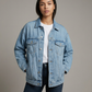 Oversized Denim Jacket with Relaxed Fit
