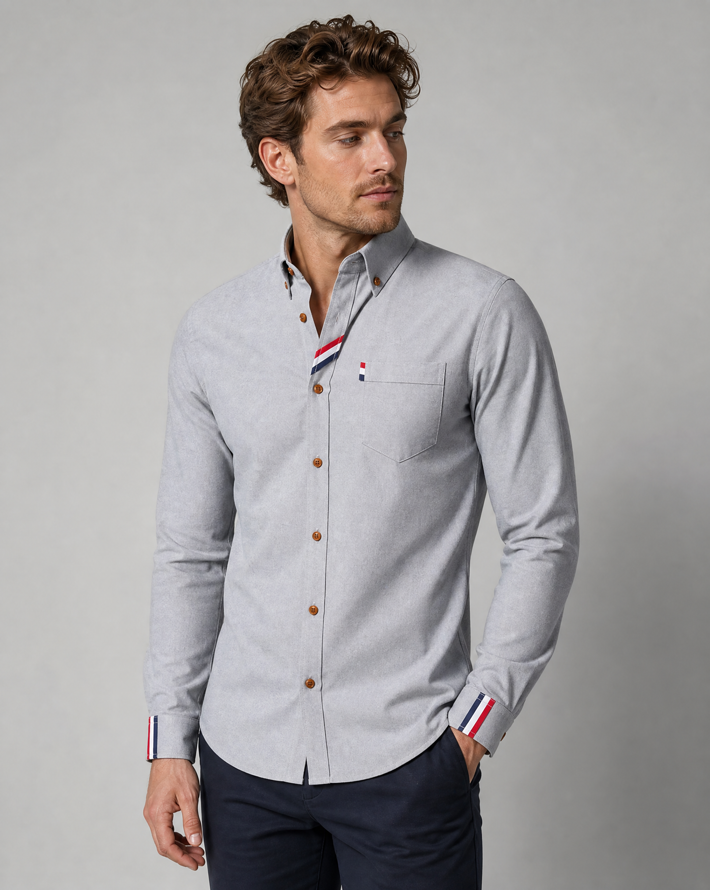 Camicia Classica Casual Uomo a Maniche Lunghe