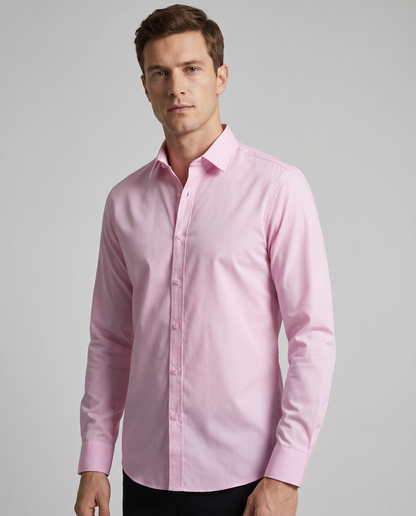 Camicia Casual Uomo a Maniche Lunghe Semi-Formale