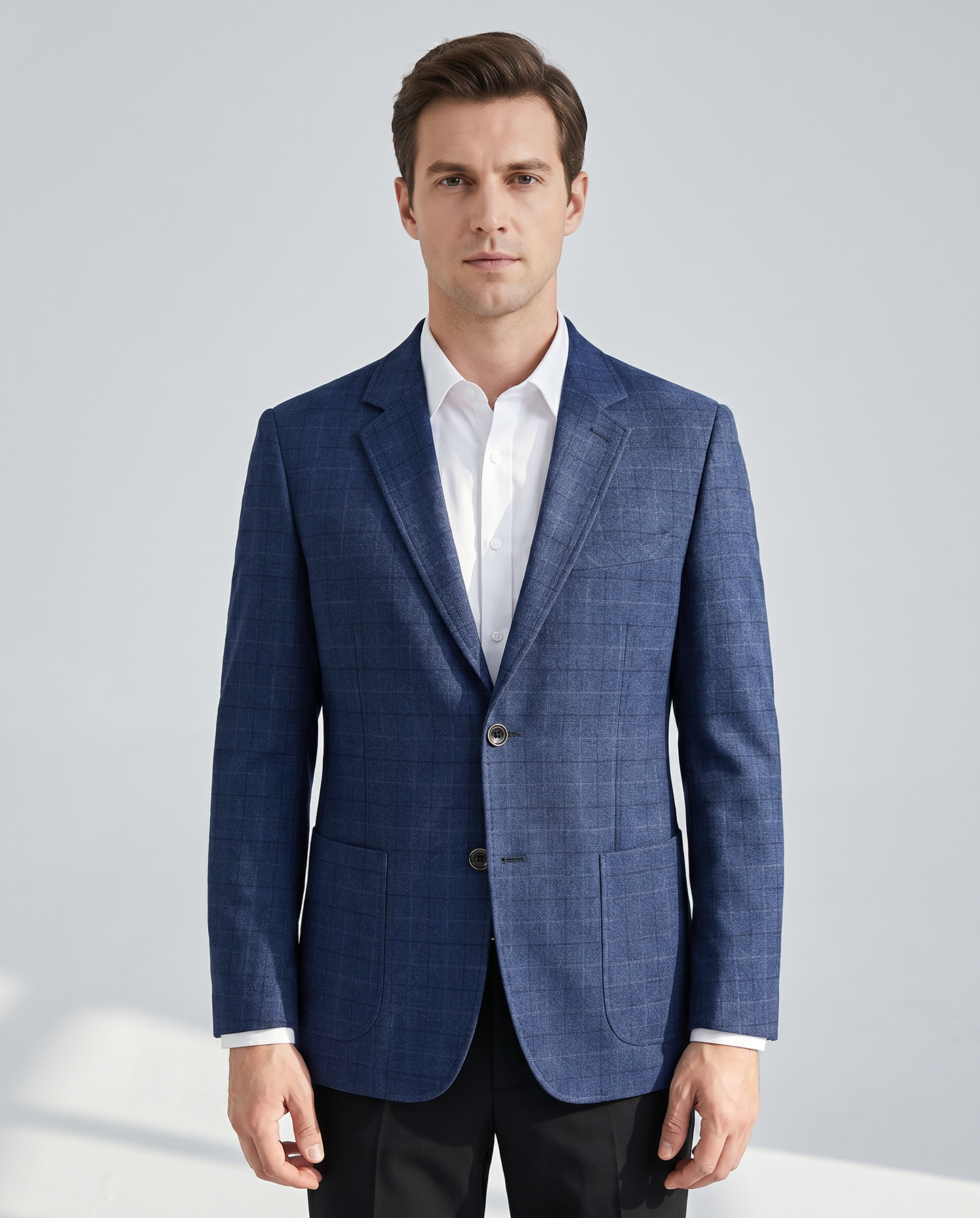 Blazer a Quadri da Uomo – Slim Fit Elegante per Abbigliamento Formale e Casual Versatile