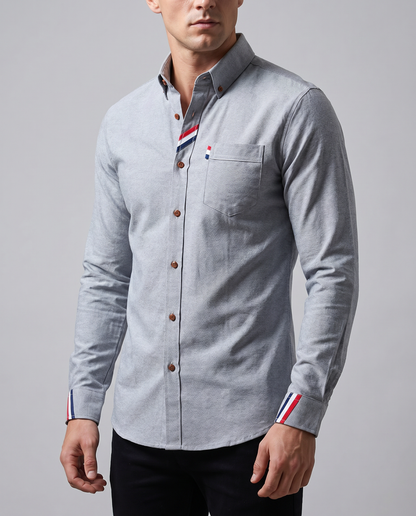 Camicia Classica Casual Uomo a Maniche Lunghe