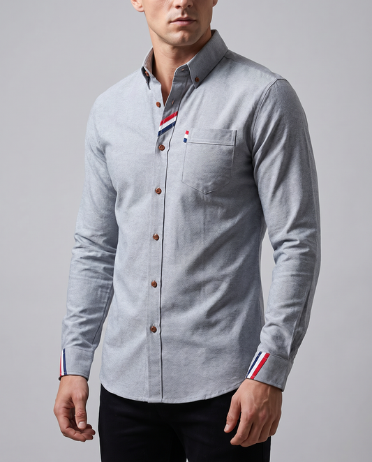 Camicia Classica Casual Uomo a Maniche Lunghe