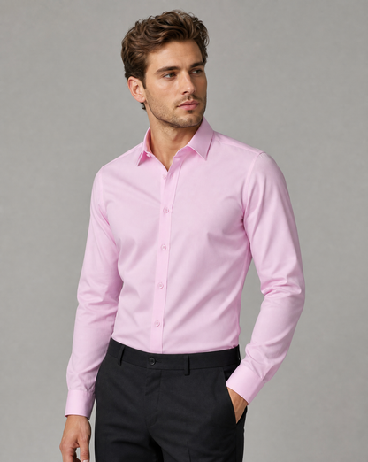 Camicia Casual Uomo a Maniche Lunghe Semi-Formale
