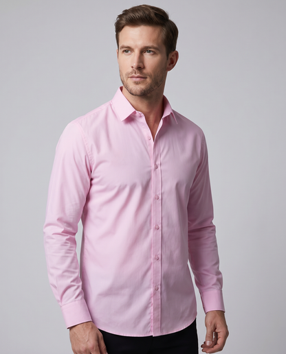 Men's Long Sleeve Casual Semi-Formal Shirt