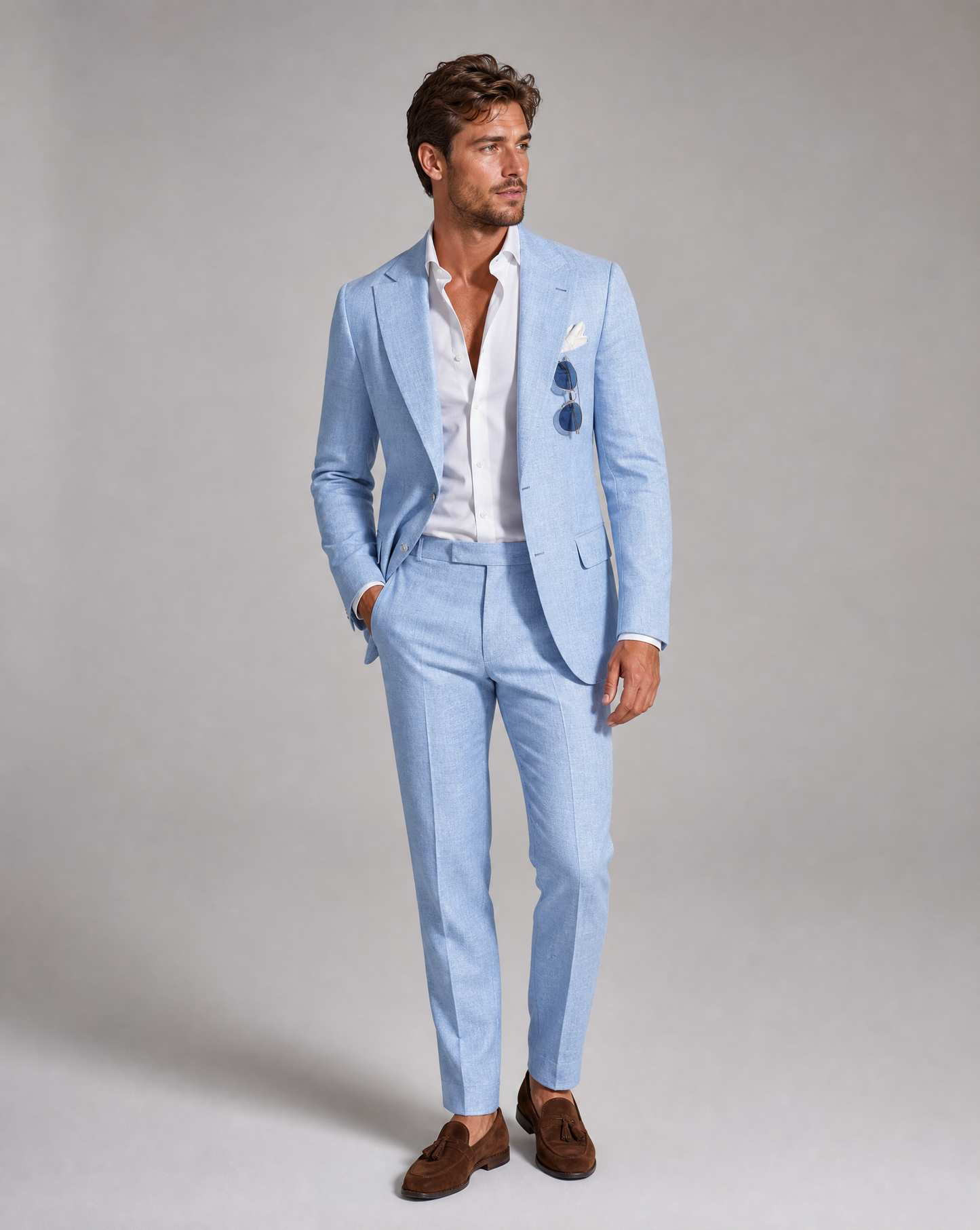 Men's Slim Fit Tailored Two-Piece Wedding Suit