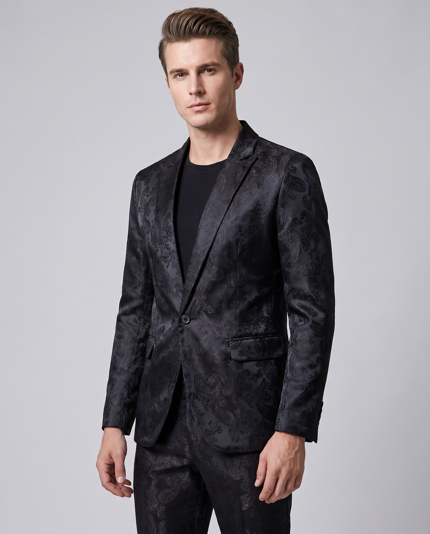 Herren Leichter Slim Fit Zweiteiliger Anzug