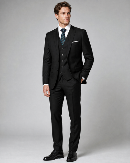 Herren Maßgeschneiderter Dreiteiliger Slim Fit Anzug