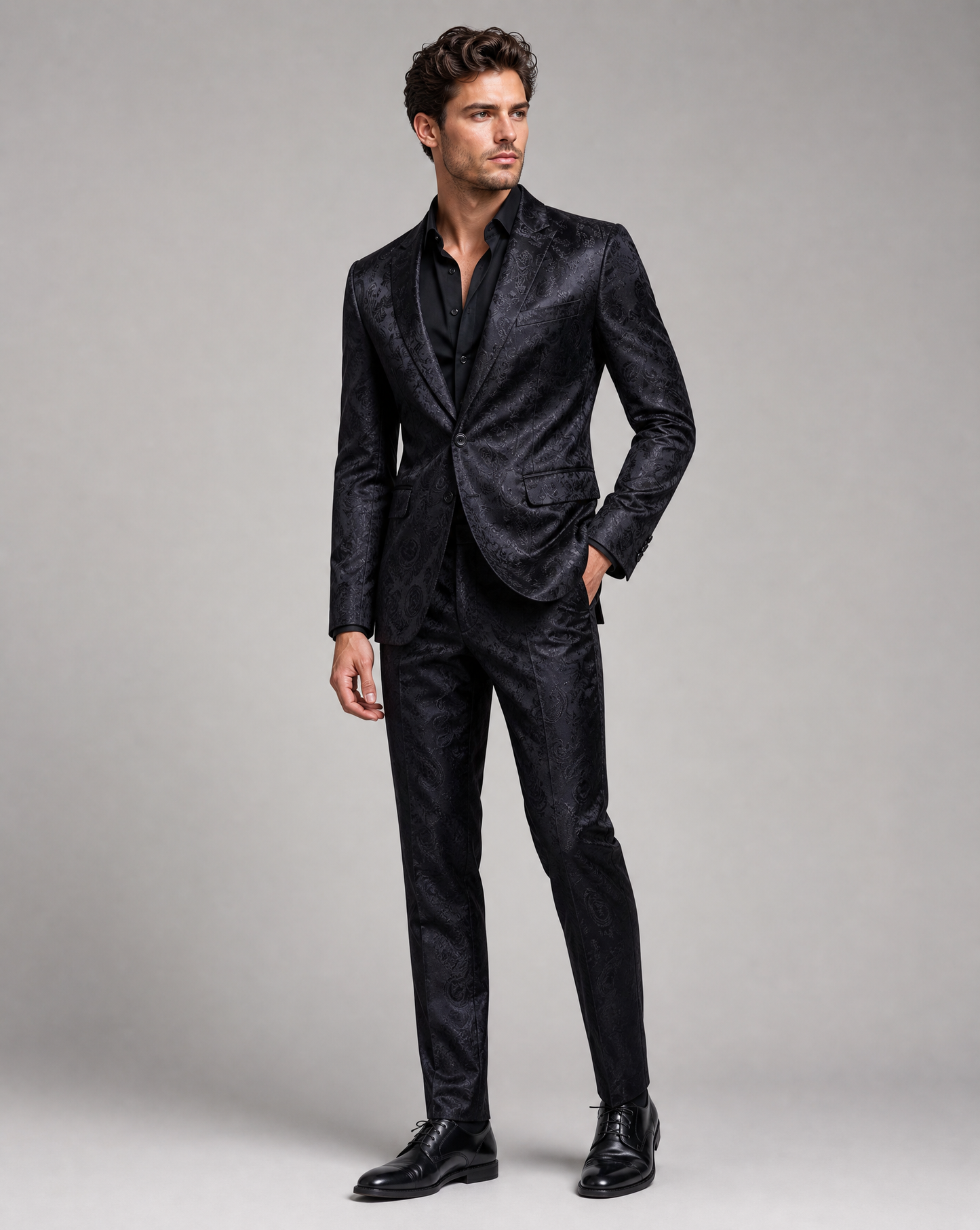 Herren Leichter Slim Fit Zweiteiliger Anzug