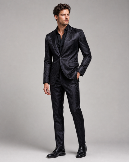 Herren Leichter Slim Fit Zweiteiliger Anzug