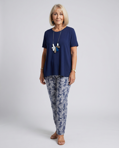 Two-Piece Coastal Outfit Set with Relaxed Fit for Women