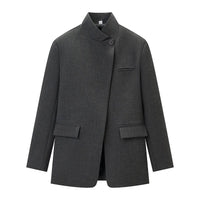 HH 2026 Plaid Blazer – Chic Single Button Versatile Jacket 0