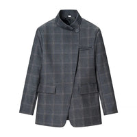 HH 2026 Plaid Blazer – Chic Single Button Versatile Jacket 6