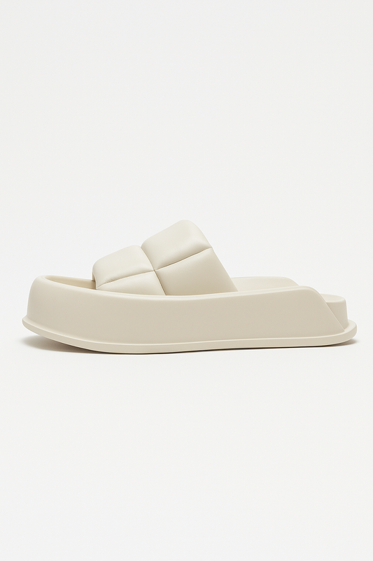 Handmade Sheepskin Leather Platform Sandals 0