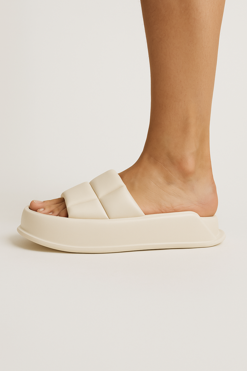 Handmade Sheepskin Leather Platform Sandals 1