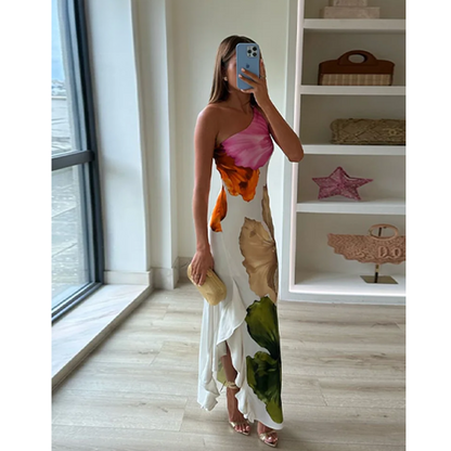 Hannah | Elegant Floral One-Shoulder Maxi Dress 3