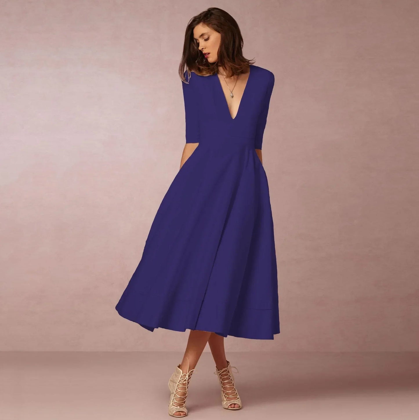 Holly | Women Ivoire Midi Dress Fitted Elegant Cut 0